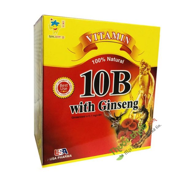 Viên uống bổ sung Vitamin 10B With Ginseng Usa