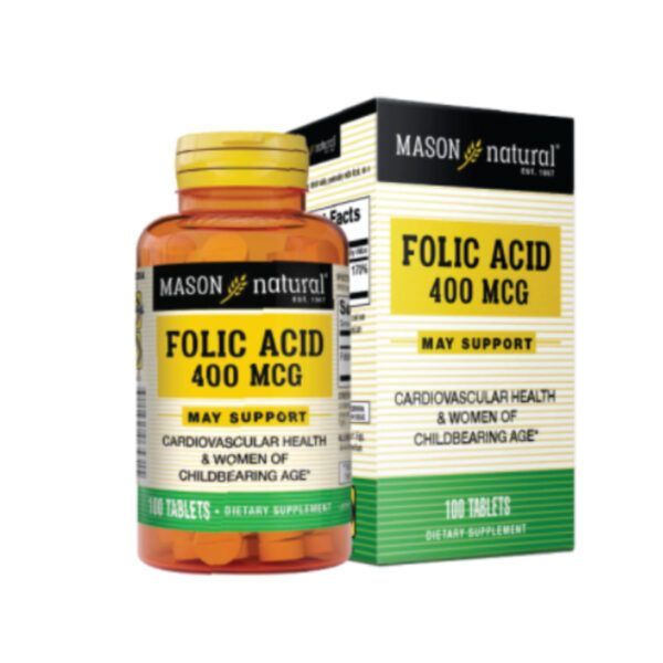 Folic Acid 400 Mcg Hộp 100 Viên - Dưỡng Chất Cho Thai Phụ