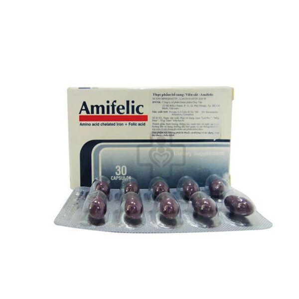 Amifelic Hộp 30 Viên - Bổ Sung Sắt Và Acid Folic