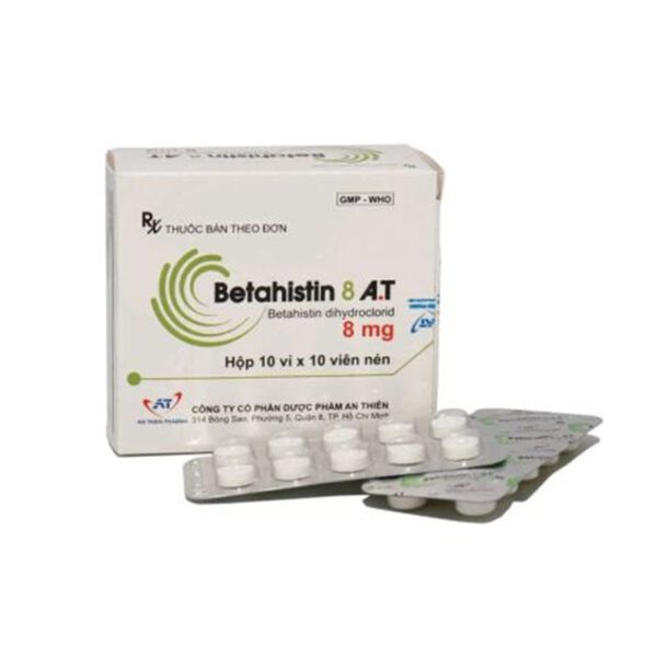 Betahistin 8 A.T hộp 100 viên