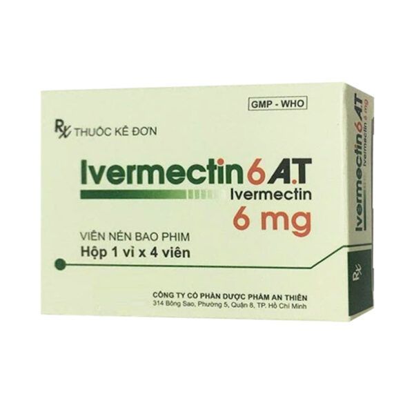 Ivermectin 6mg Hộp 4 Viên