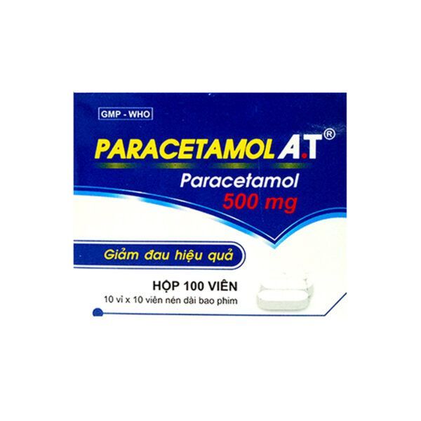 Paracetamol A.T hộp 100 viên