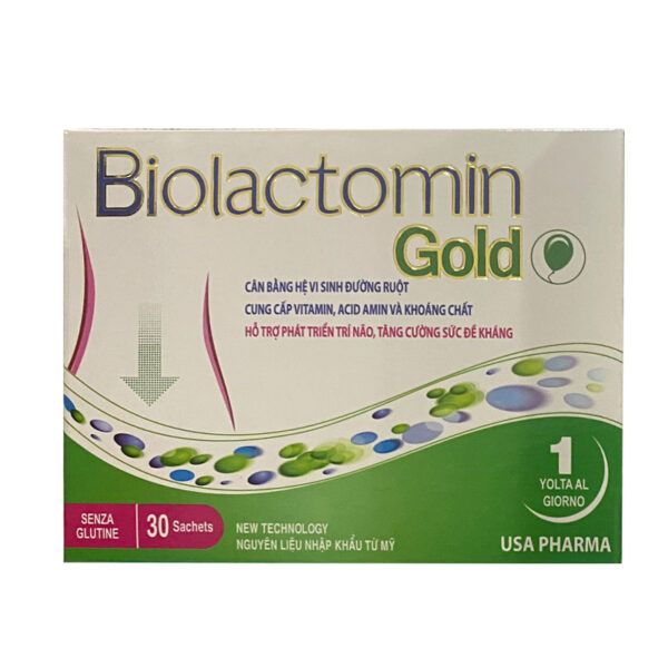 Biolactomin Gold - Hộp 30 gói - Bổ sung lợi khuẩn đường ruột