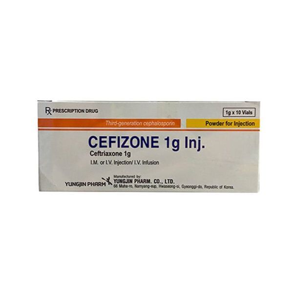 Cefizone 1g Inj Hộp 10 Lọ