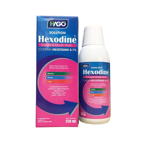 Hexodine Chai 250ml - Nước Xúc Miệng Diệt Khuẩn