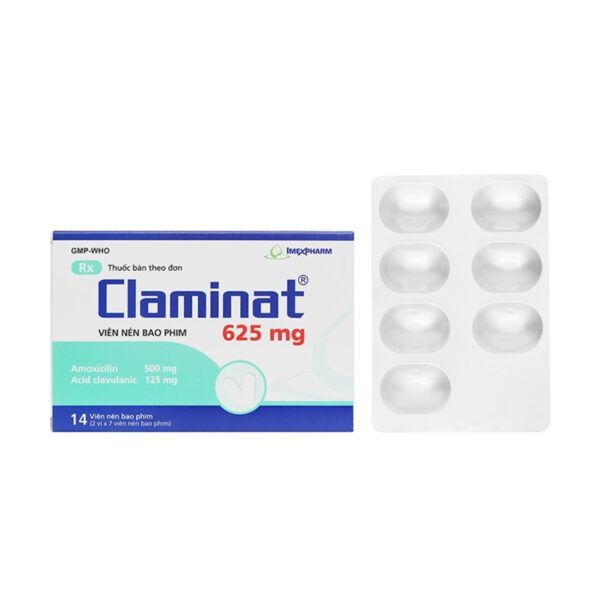 Claminat 625mg Hộp 14 Viên - Trị Nhiễm Khuẩn Đường Hô Hấp