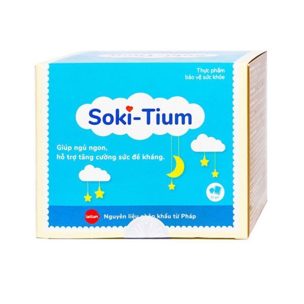 Soki Tium Hộp 12 Gói - Bột Hòa Tan Giúp Trẻ Ngủ Ngon