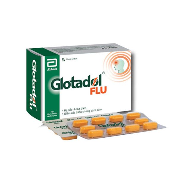 Glotadol Flu Hộp 100 Viên - Giảm Các Triệu Chứng Cảm Cúm