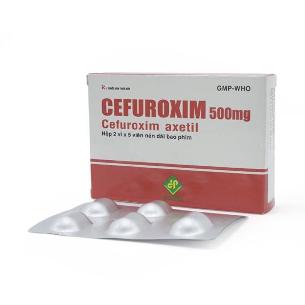 Cefuroxim 500 Hộp 10 Viên - Điều Trị Các Bệnh Nhiễm Khuẩn