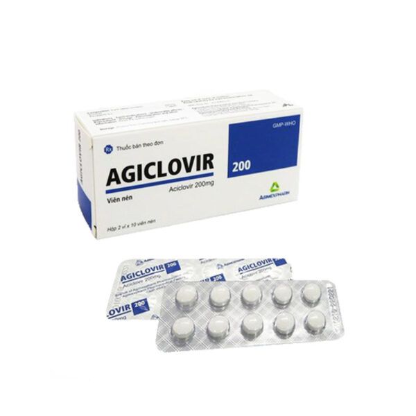 Agiclovir 200 Hộp 20 Viên - Điều Trị Nhiễm Herpes Simplex