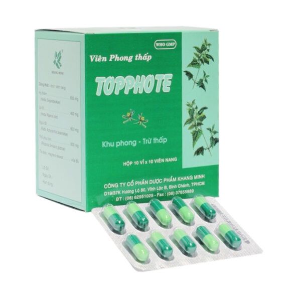 Viên Phong Thấp TOPPHOTE Hộp 100 Viên