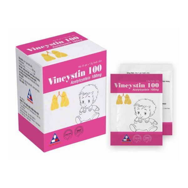 Vincystin 100 Hộp 25 Gói