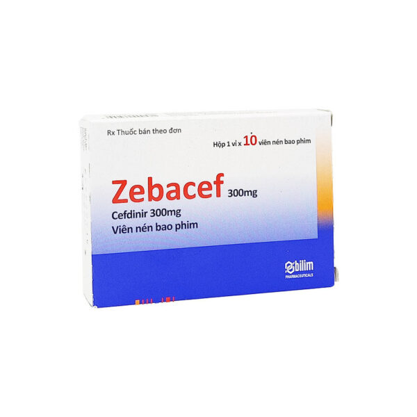 Zebacef 300mg Hộp 10 Viên - Trị Viêm Phổi, Viêm Phế Quản